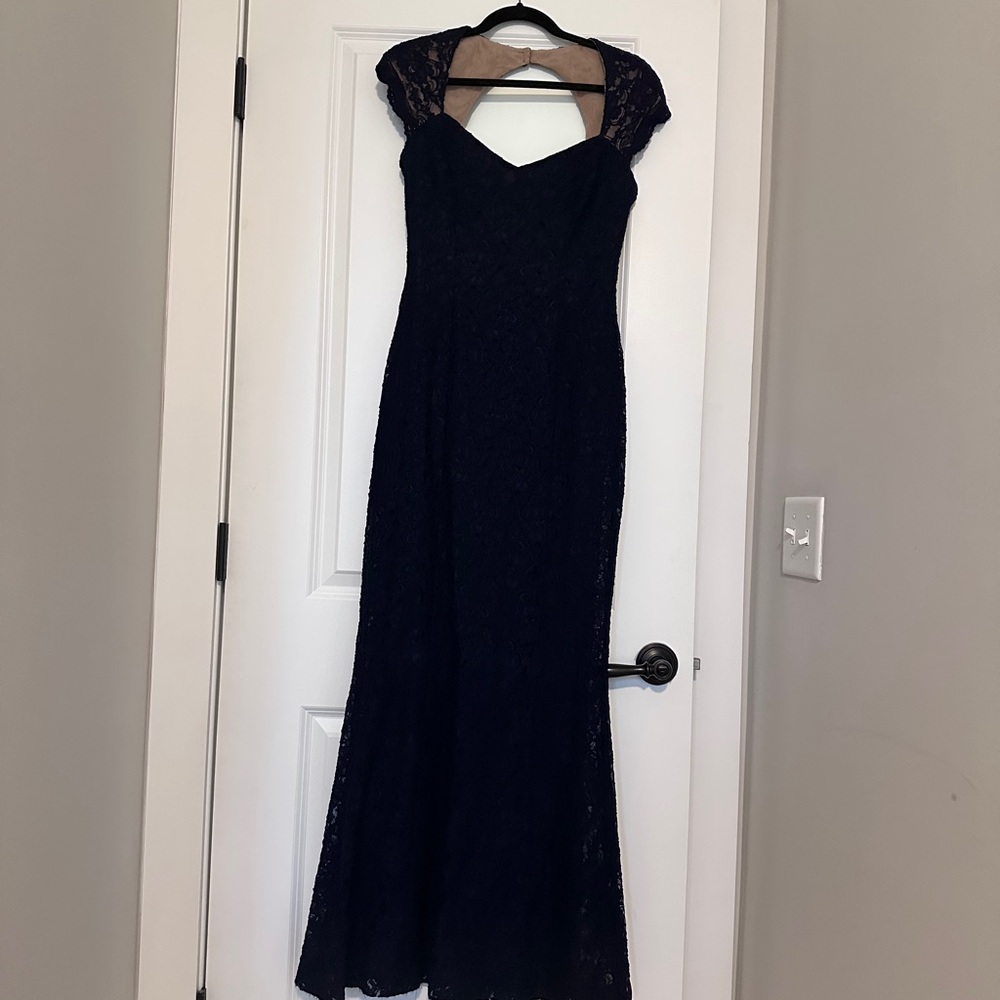 Ralph Lauren Navy Lace Cocktail Dress